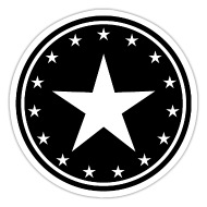 Star Round Elements, Halftone Rays Isolated on White Background. Black Logo  Stock Vector - Illustration of black, halftone: 159112100